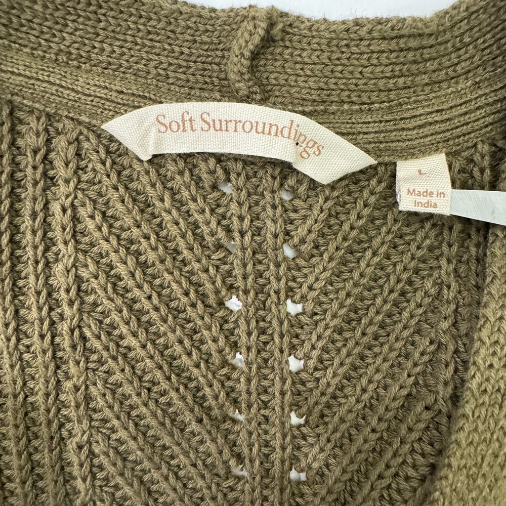 Soft Surroundings Enchanted Forest Cardigan
Cable Knit Sweater Embroidered Bead - Picture 9 of 9